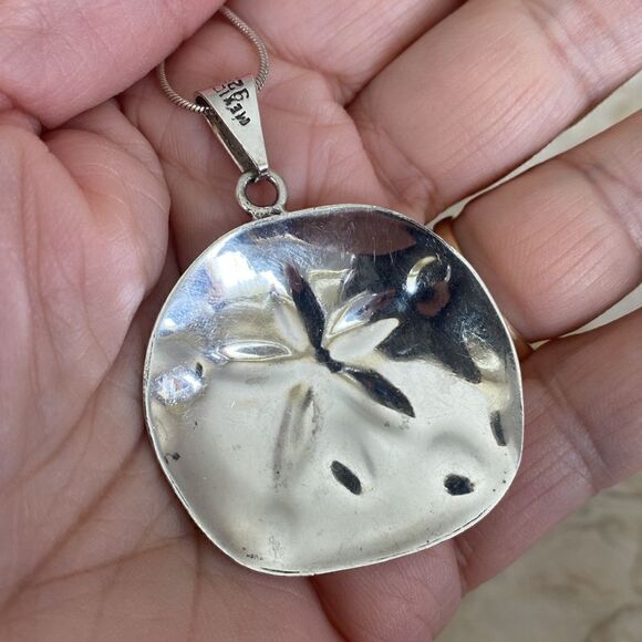 925 Sterling Silver Large Starfish Pendant on 24” Sterling Silver Snake Chain - Picture 5 of 9